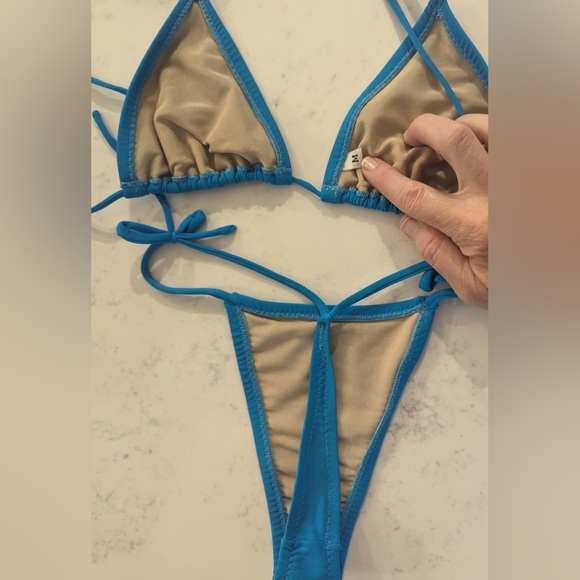 Blue Triangle Bikini Set - Picture 2 of 2